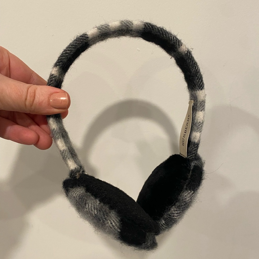 Burberry Black and Gray Earmuffs - Picture 8 of 10